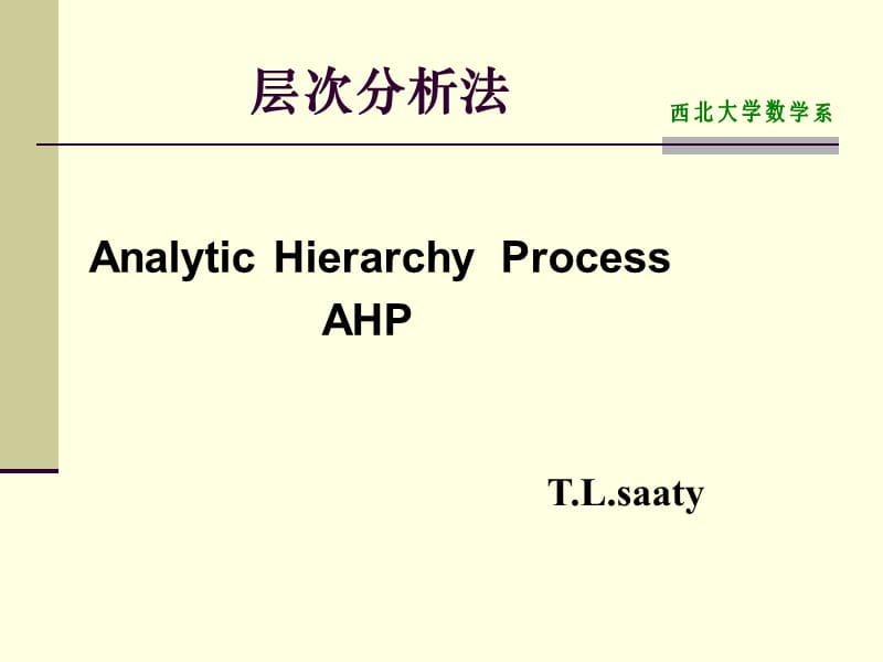 層次分析法西北大學(xué)_第1頁(yè)