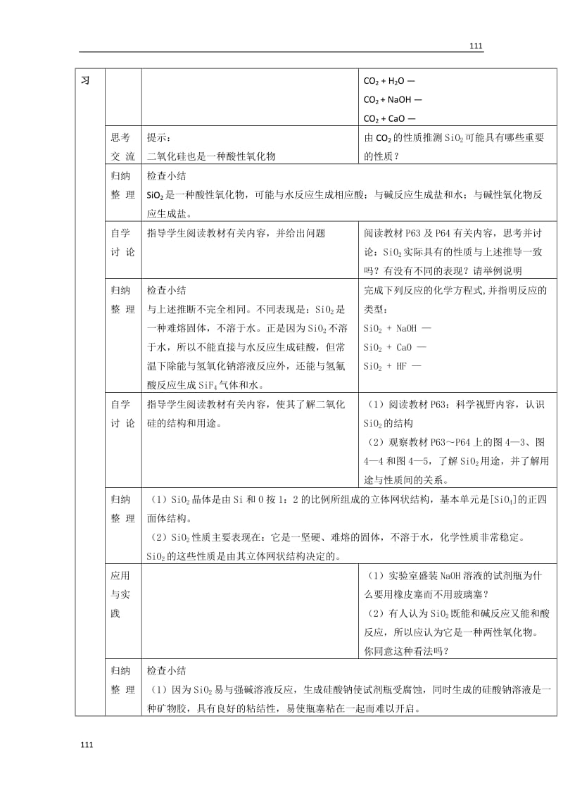 化学：4.1《无机非金属材料的主角——硅》教案（新人教版必修1）_第2页