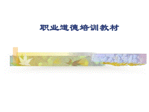 廣東東莞大新商貿(mào)培訓流程職業(yè)道德培訓教材