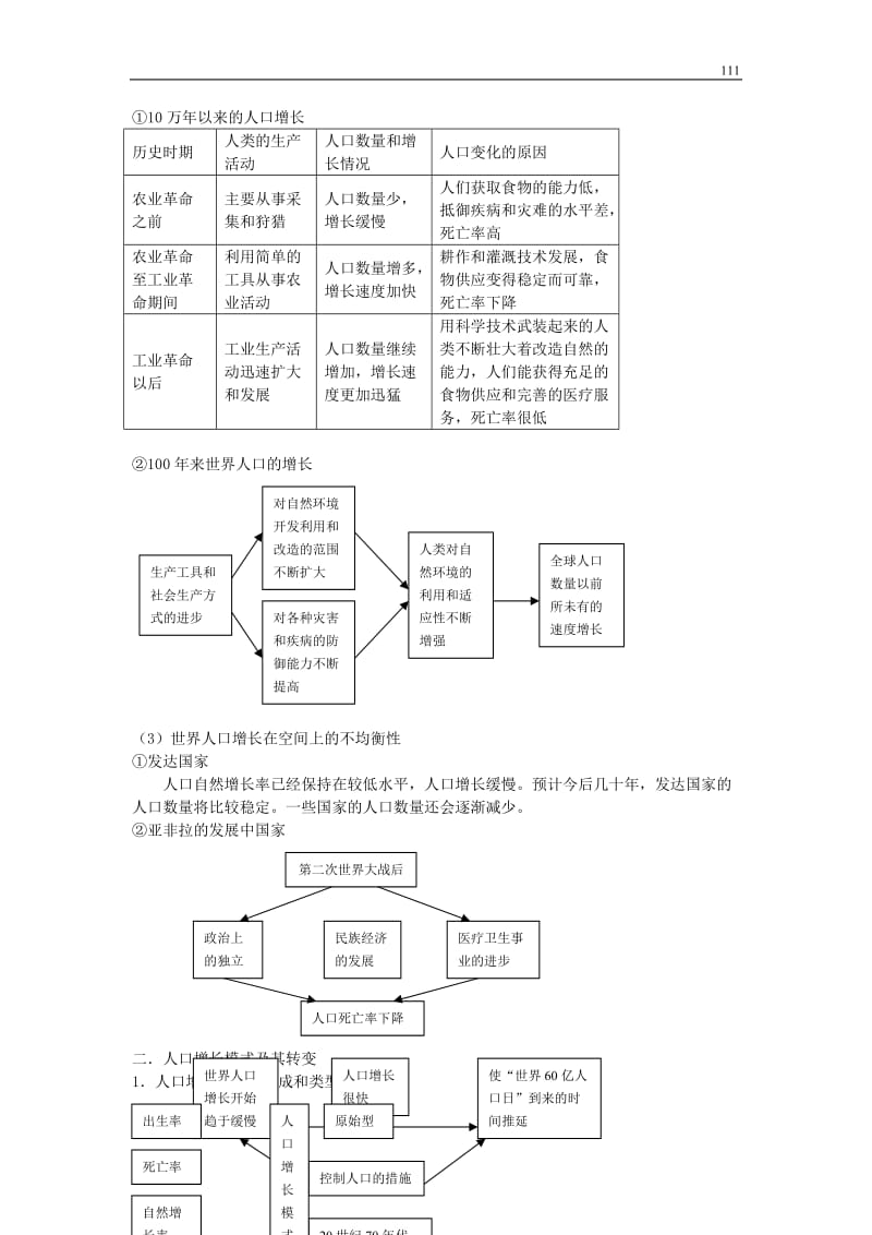 高中地理1.1《人口的数量变化》教案6（人教版必修2）_第2页