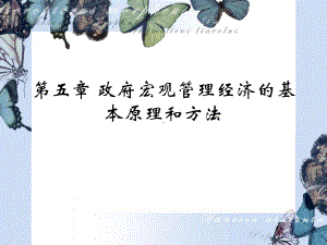 政府經(jīng)濟學(xué)第五章政府宏觀管理經(jīng)濟的基本原理