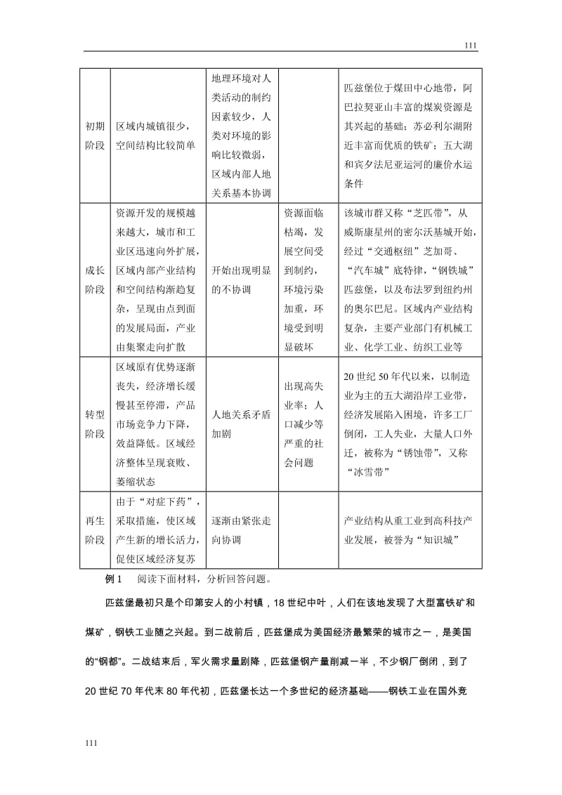 高考地理一轮复习鲁教版案 第30讲区域发展阶段与人类活动_第3页