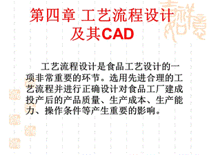 工藝流程設(shè)計(jì)及其CAD