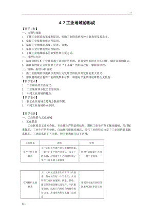 菏澤一中高中地理人教版必修二4.2 《工業(yè)地域的形成》教案