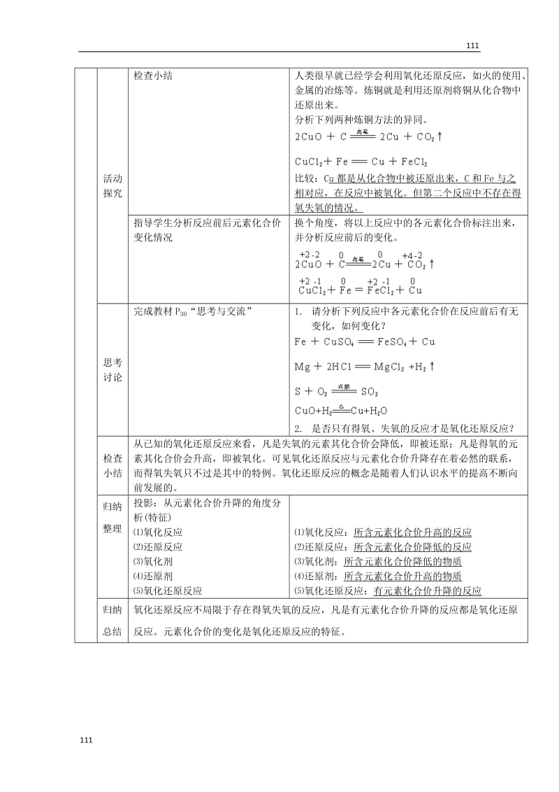 高中化学 第2章 第3节《氧化还原反应》教案 新人教版 必修1_第2页