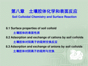 土壤膠體化學和表面反應