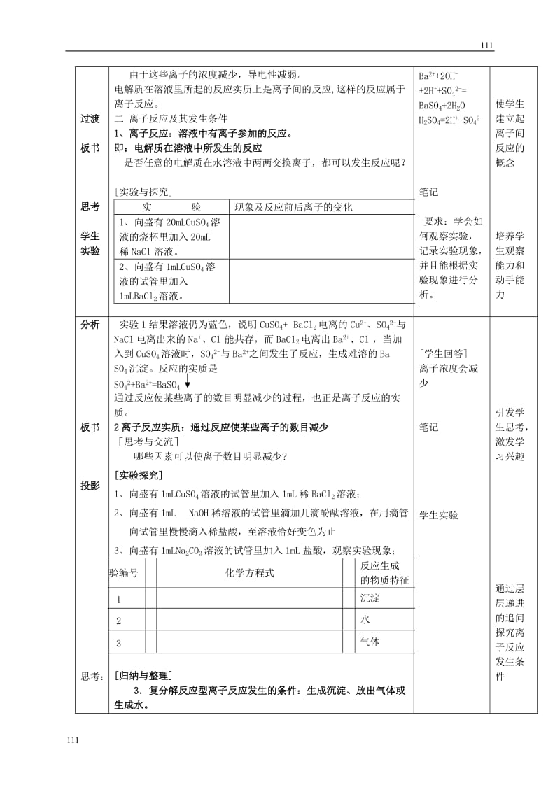 高中化学《离子反应》教案15（人教版必修1）_第2页