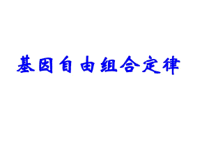 基因的自由組合定律yong