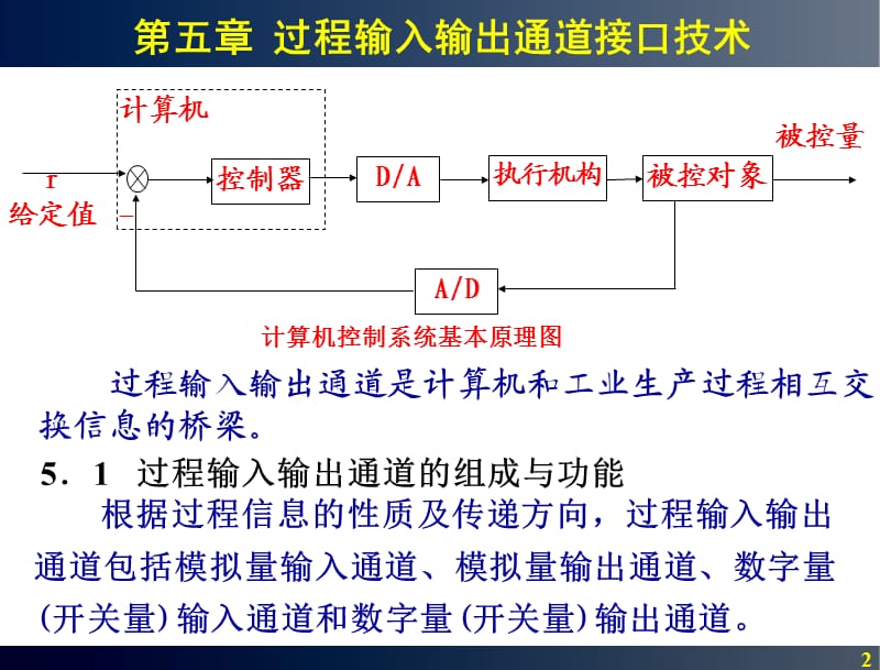 计算机控制技术及应用教学课件王平谢昊飞蒋建春等编著第五章过程输入输出通道技术.ppt_第2页