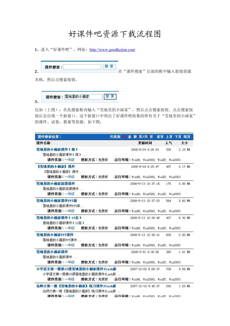 小学美术好课件吧资源下载流程图教学设计_第1页