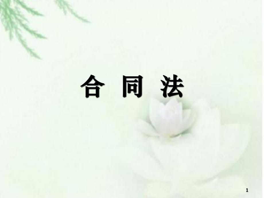 《合同法》解析_第1页