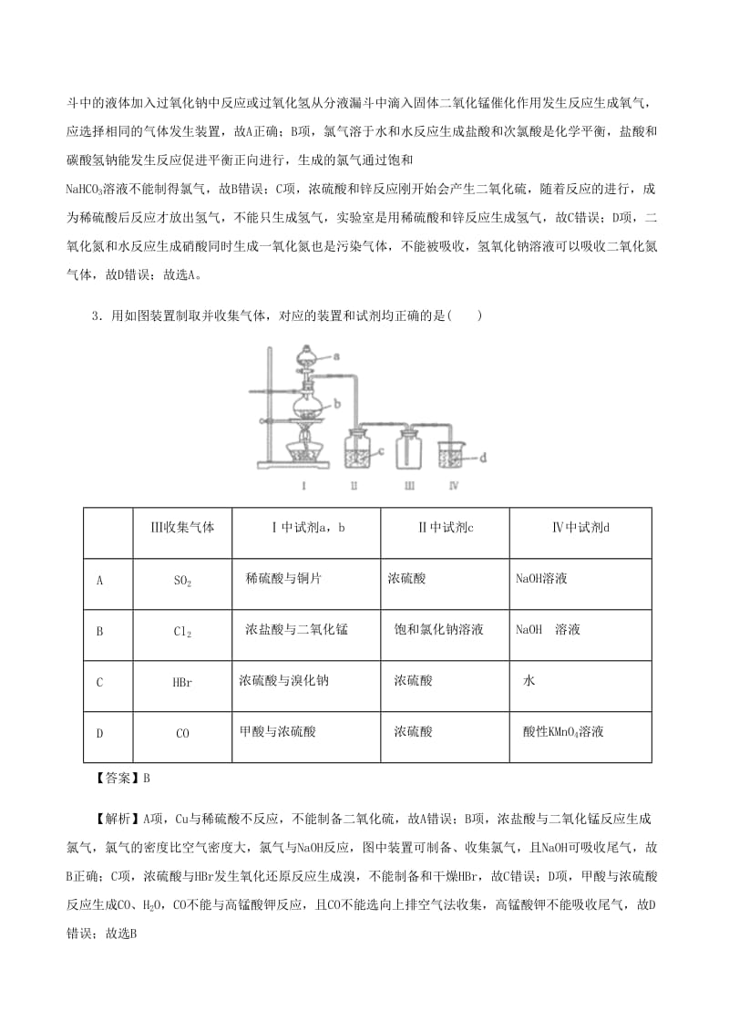 高考化学《重要无机物的制备(2)》专项复习卷_第2页