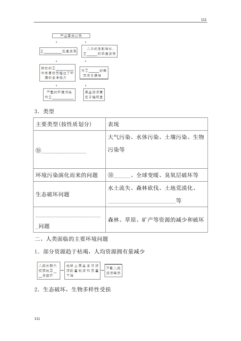 高一地理湘教版必修二全套导案4.1《人类面临的主要环境问题》_第2页