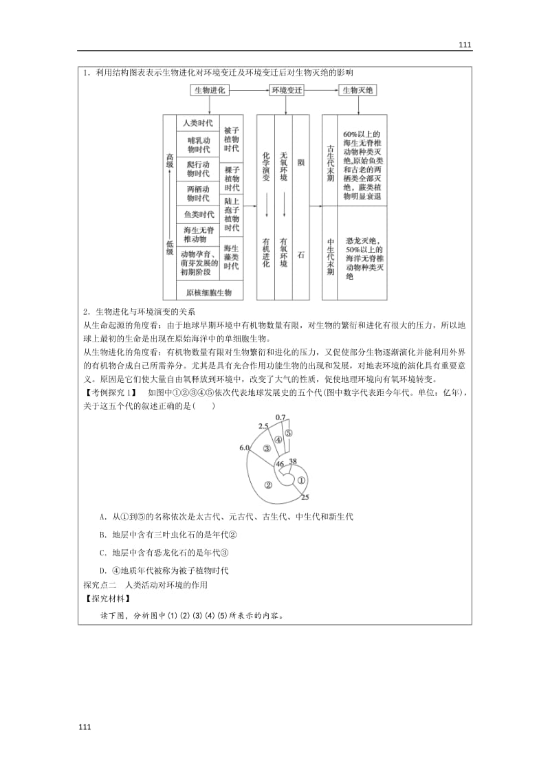 高中地理必修三3.1《自然地理要素变化与环境变迁》 同步学案 湘教新课标_第3页