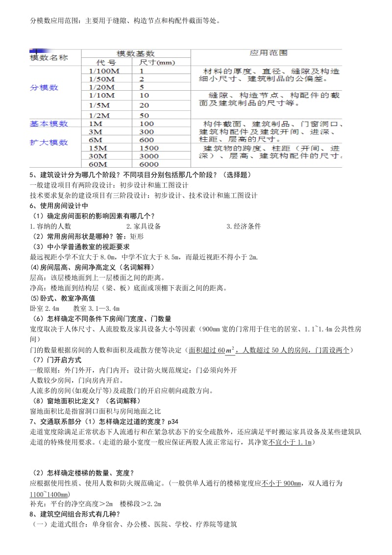 建筑概论复习提纲整理版(附答案版).doc_第3页