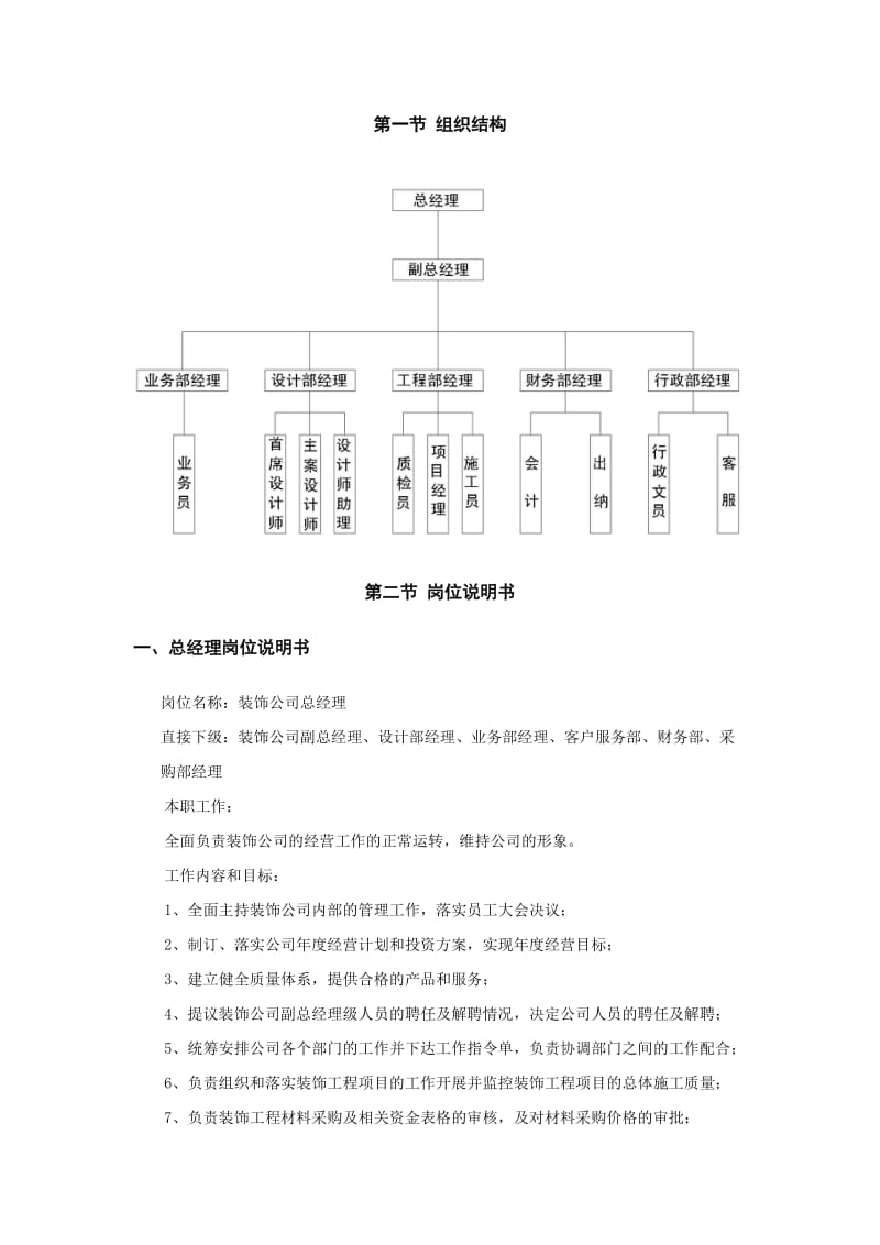 家装公司岗位职责(自己辛苦整合的).doc_第1页