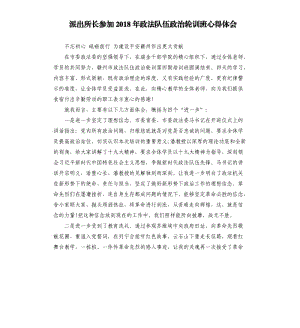 派出所長參加2018年政法隊伍政治輪訓(xùn)班心得體會.docx