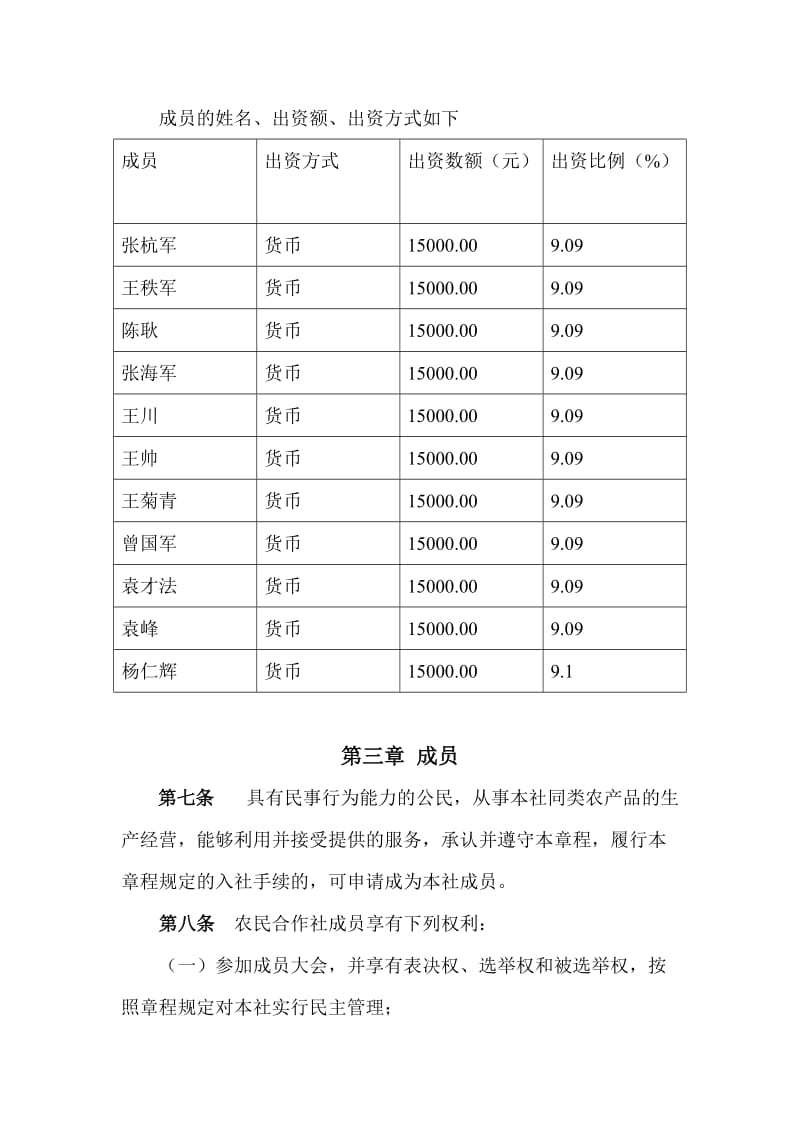 台州黄岩区农业合作社章程.doc_第3页