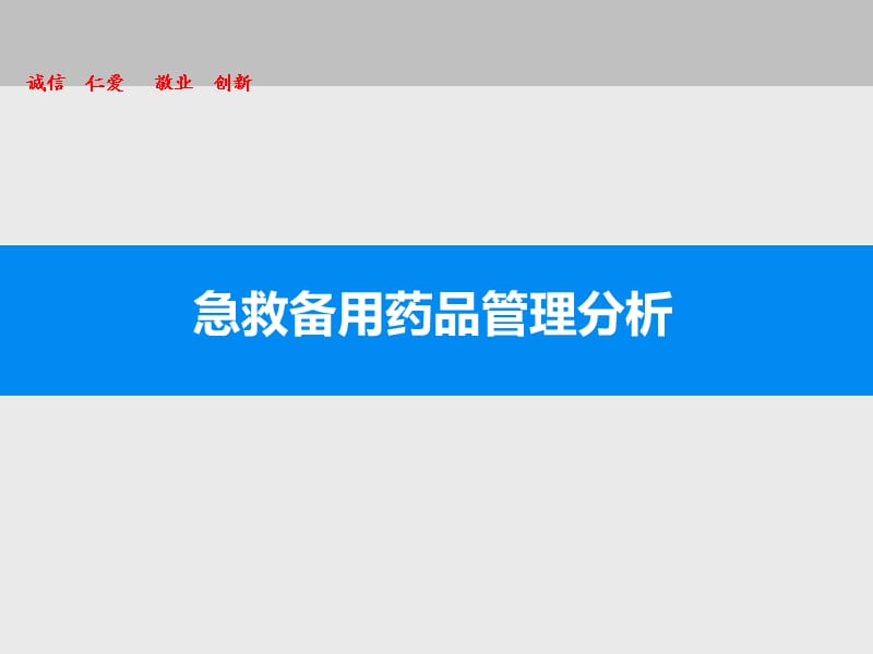 急救备用药品管理分析 -.ppt_第1页