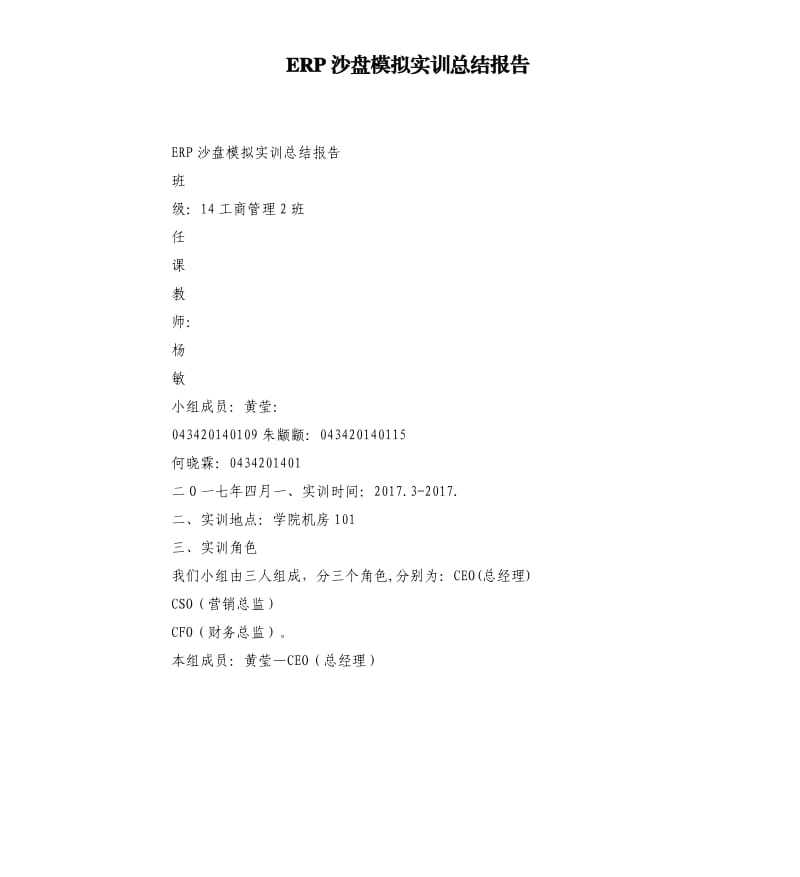 ERP沙盘模拟实训总结报告.docx_第1页