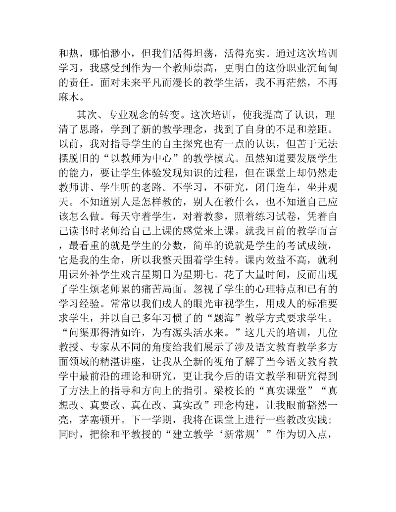 暑期骨干教师的培训心得体会两篇.docx_第2页