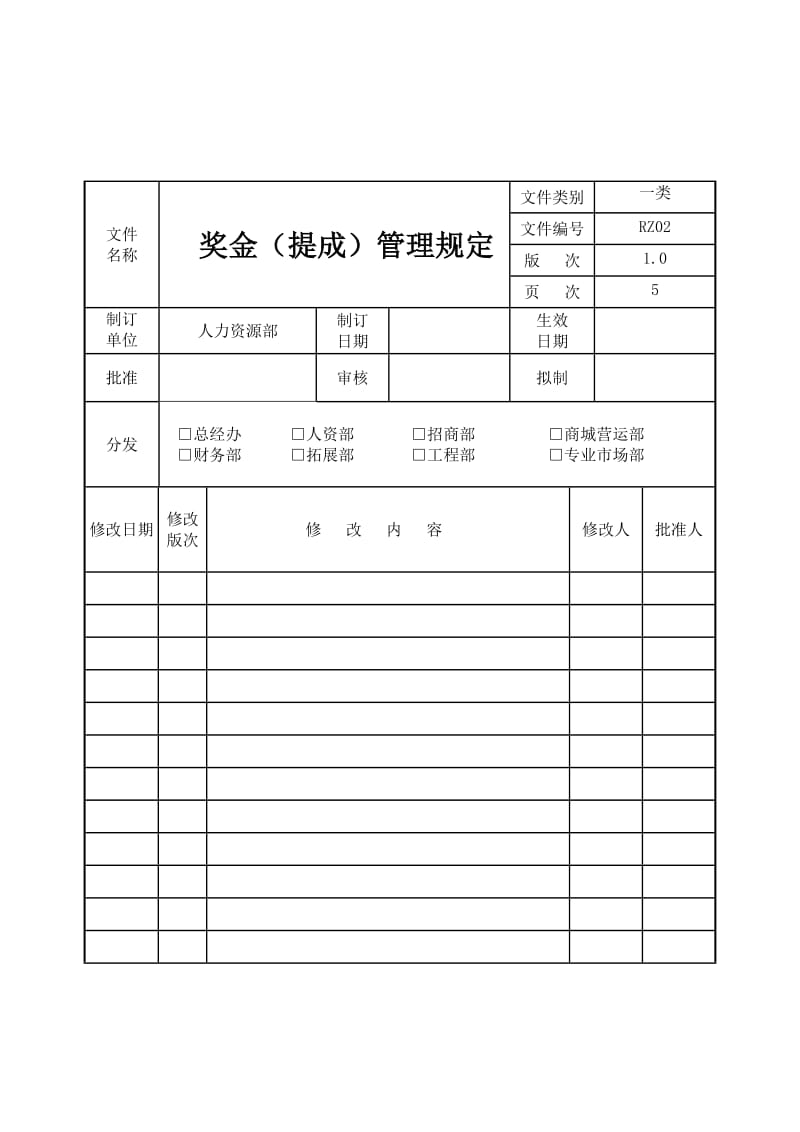 奖金(提成)管理规定.doc_第1页