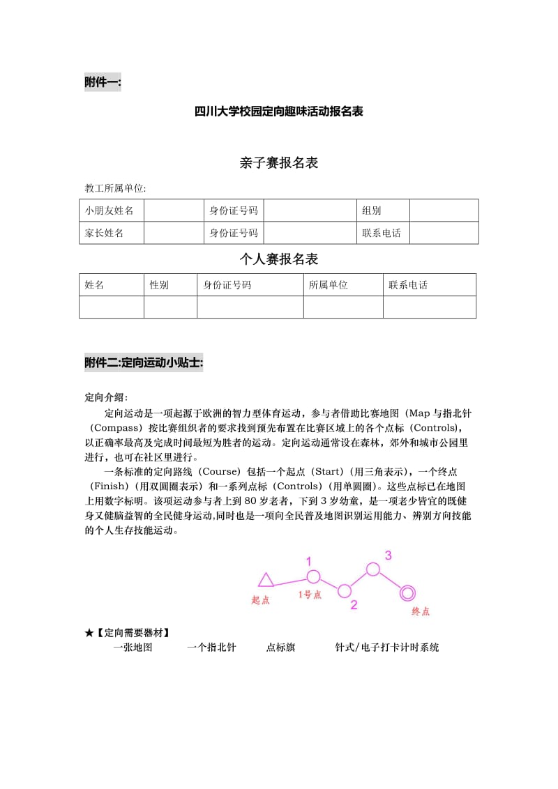 2014年校园定向趣味比赛规程(教工).doc_第3页