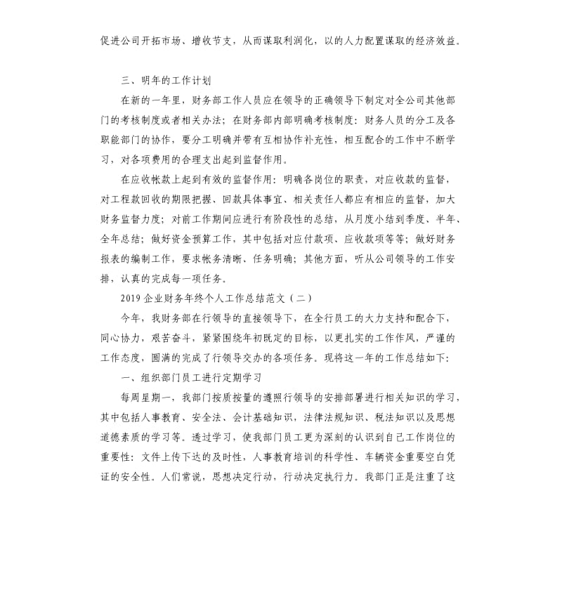 2019企业财务年终个人工作总结.docx_第2页