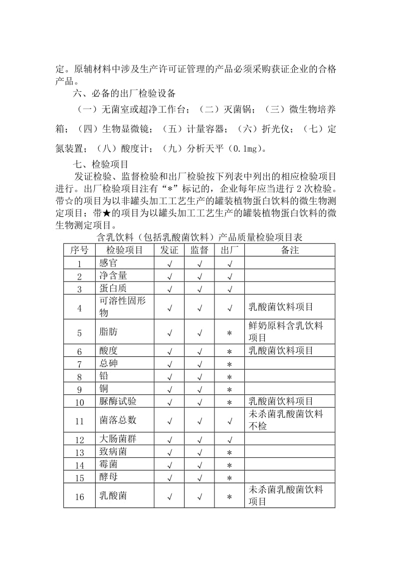 含乳饮料及植物蛋白饮料生产许可证审查细则.doc_第3页