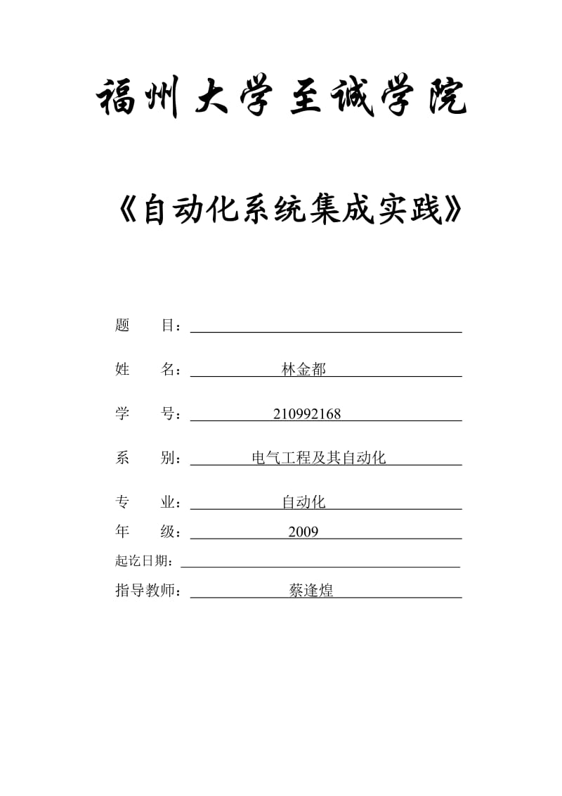 自动化系统集成实践报告范本.doc_第1页