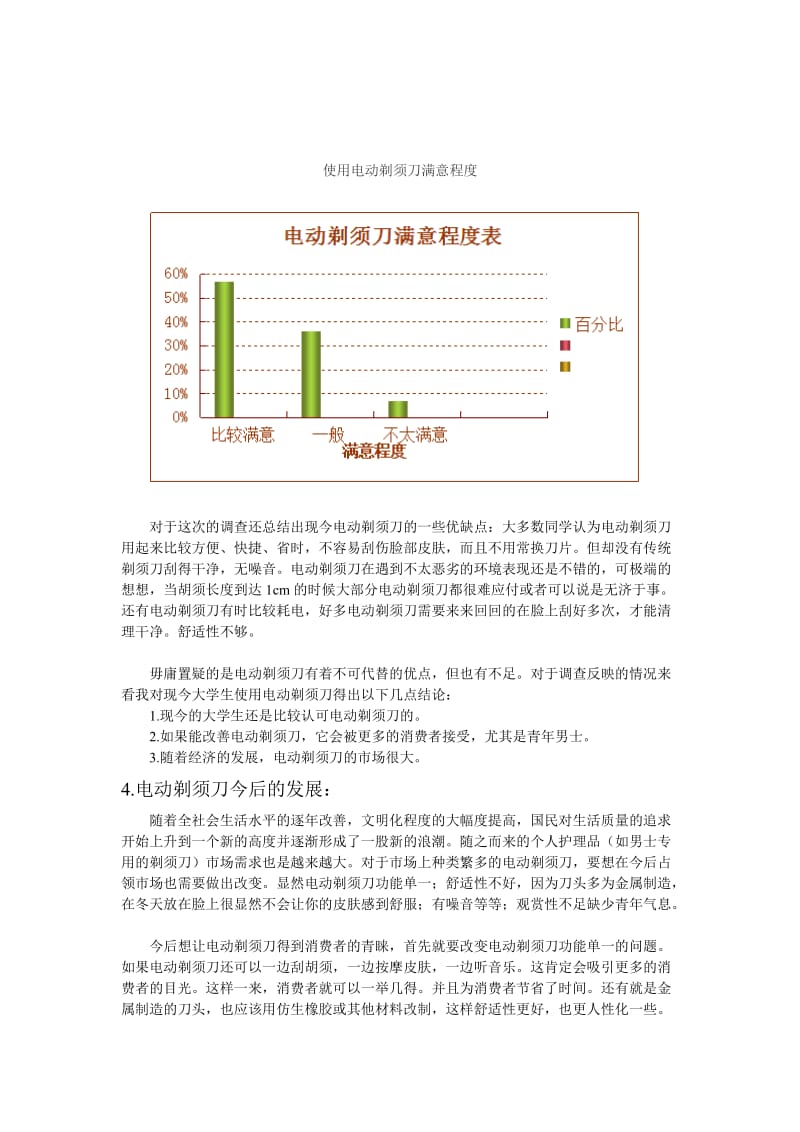 电动剃须刀问卷调查设计报告.doc_第3页