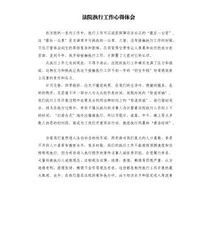 法院執(zhí)行工作心得體會(huì).docx