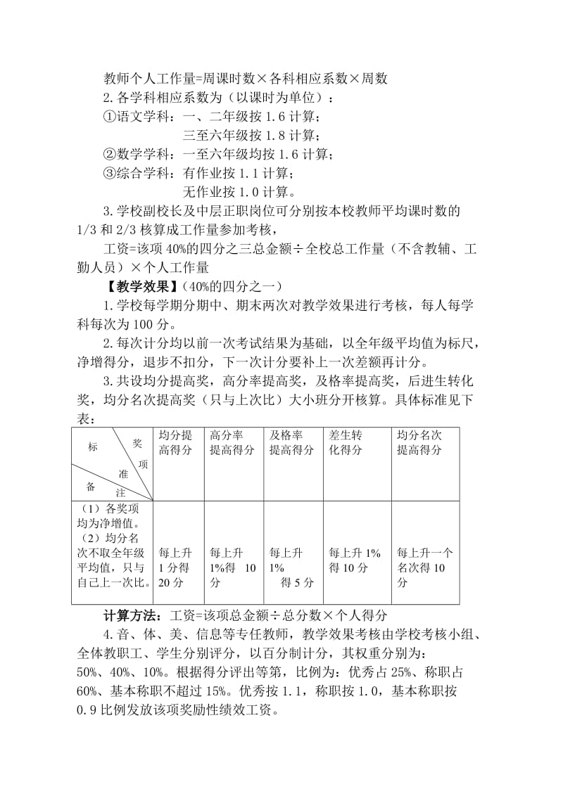 泗阳众兴实验小学教职工奖励性绩效工资考核细则.doc_第3页