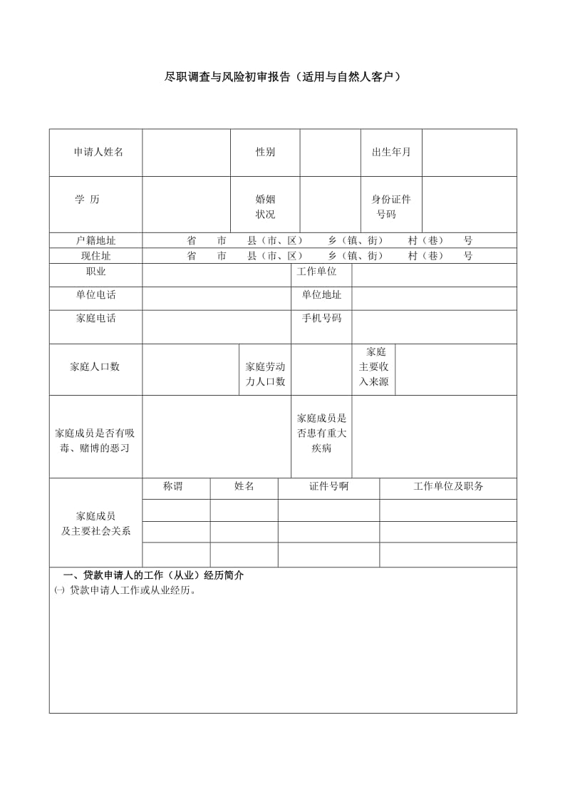 尽职调查与风险初审报告.doc_第1页