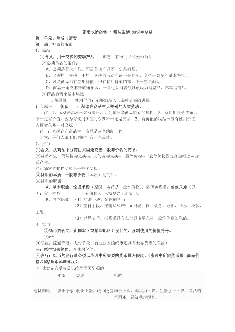 经济生活知识点总结.doc_第1页