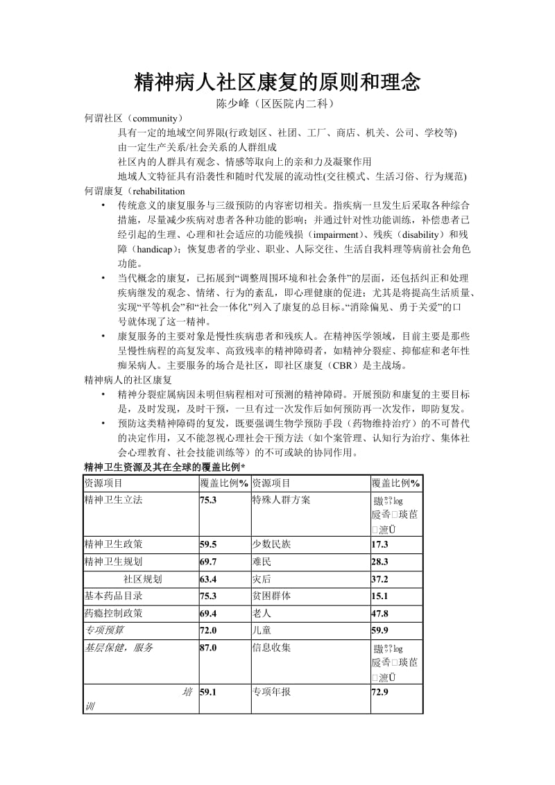 精神病人社区康复的原理和理念.doc_第1页