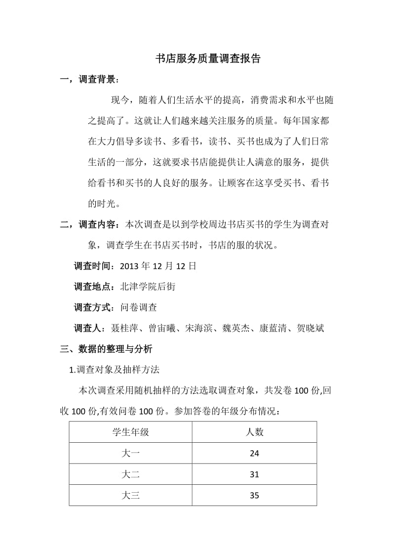 书店服务质量调查报告.doc_第1页