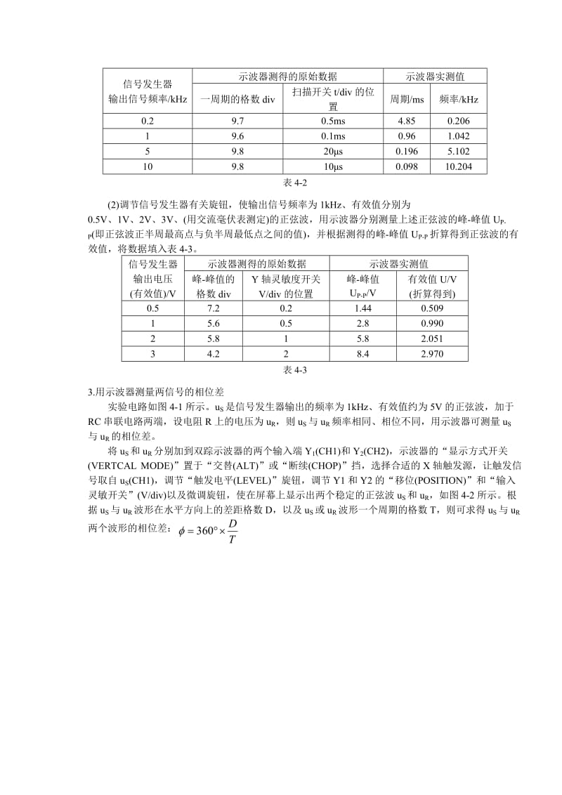 浙大版电工电子学实验报告04常用电子仪器的使用.doc_第2页