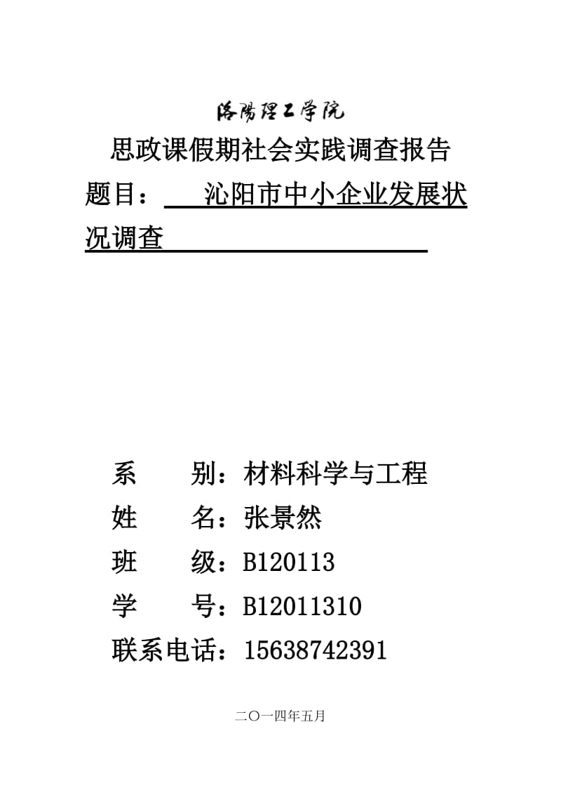 思政课假期社会实践调查报告.doc_第1页