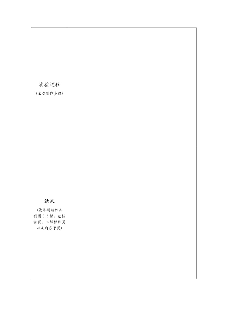 个人网页设计与制作实验报告模板.doc_第2页