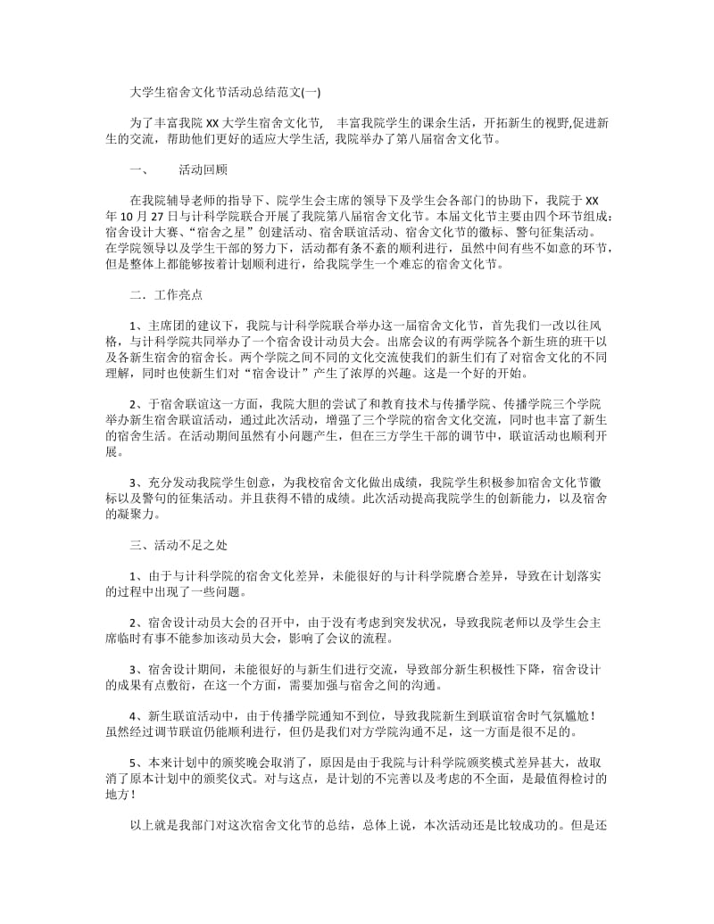 大学生宿舍文化节活动总结范文.doc_第1页