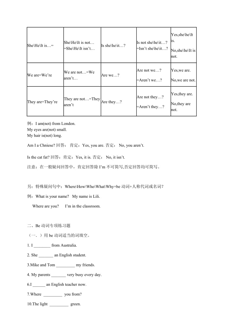 初中英语BE动词总结.doc_第2页