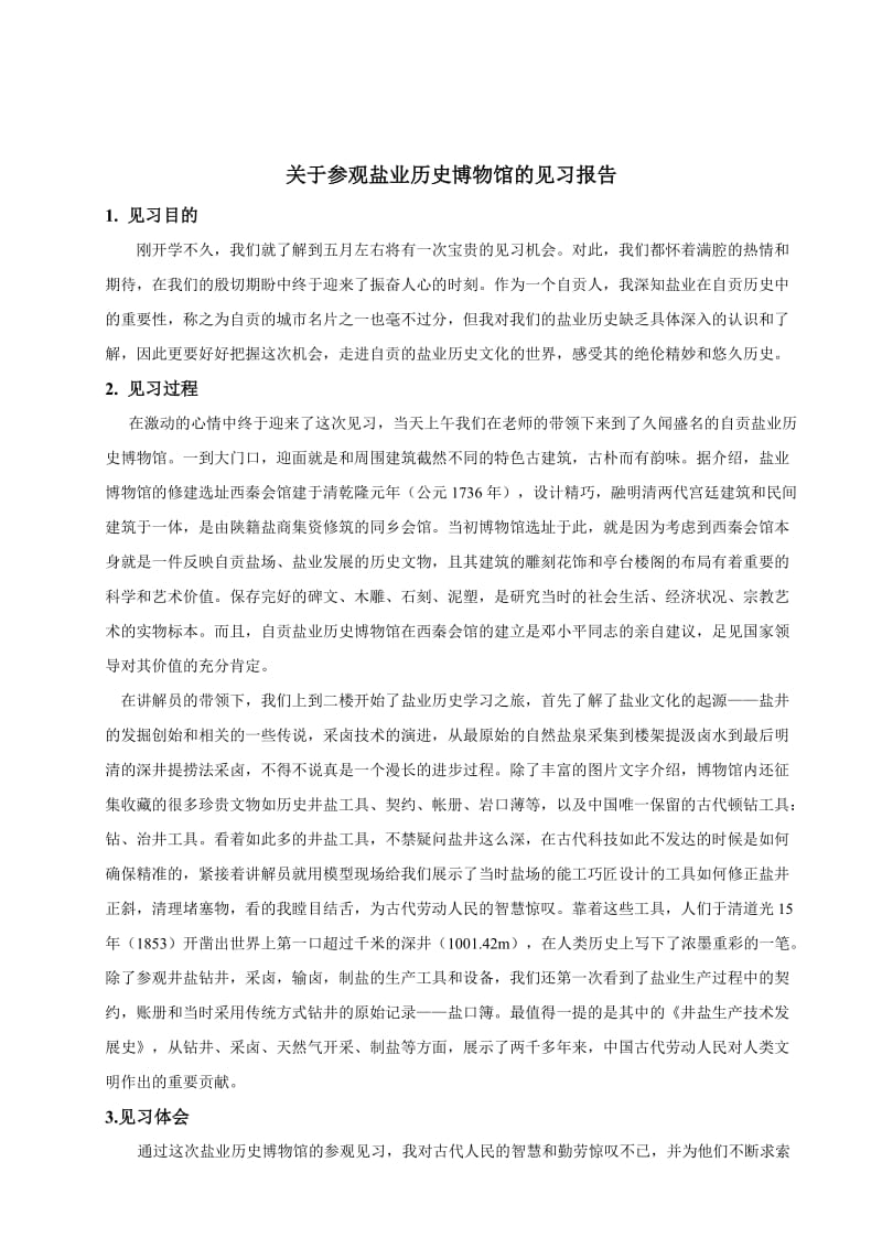 自贡盐业历史博物馆见习报告.doc_第2页