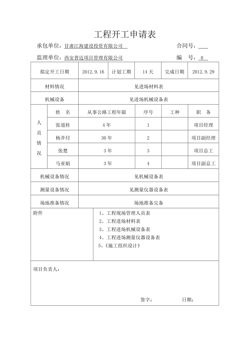 景泰正路工业区道路一期工程路基工程开工报告.doc_第2页