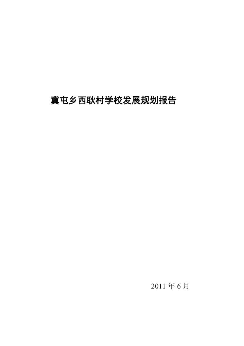 西耿村学校发展规划报告.doc_第1页