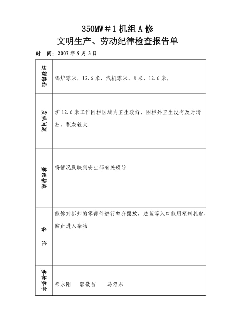 文明生产检查报告单.doc_第2页