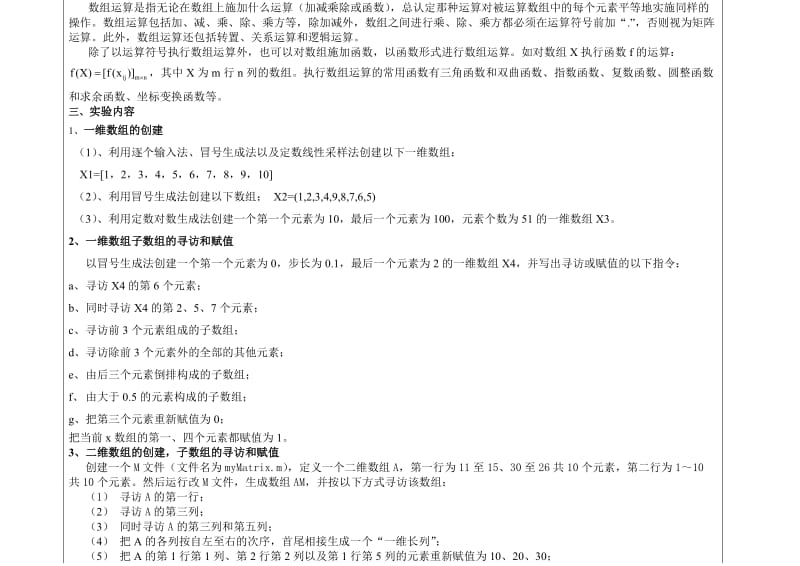 广州大学学生实验报告2matlab程序设计.doc_第2页