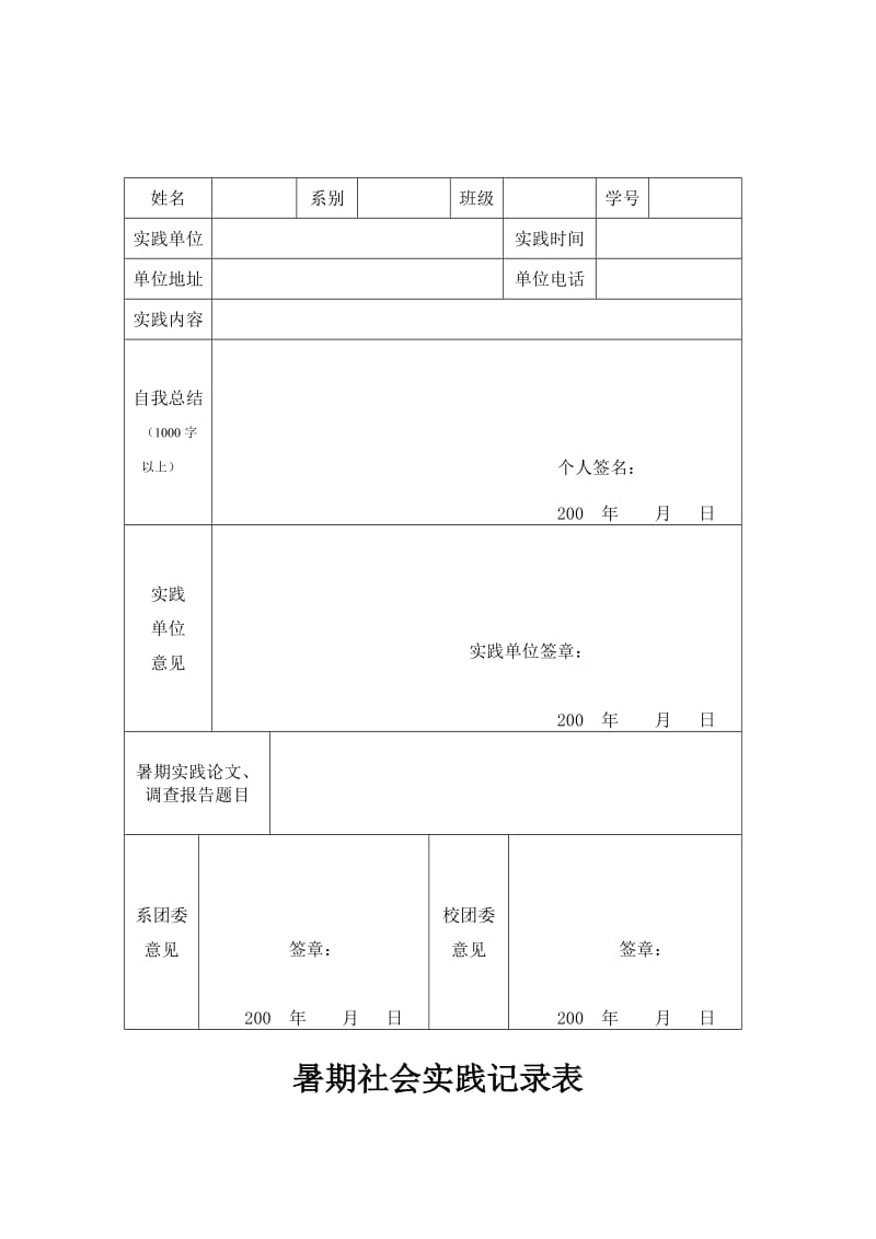 大学生暑期社会实践报告表格及一份报告.doc_第2页