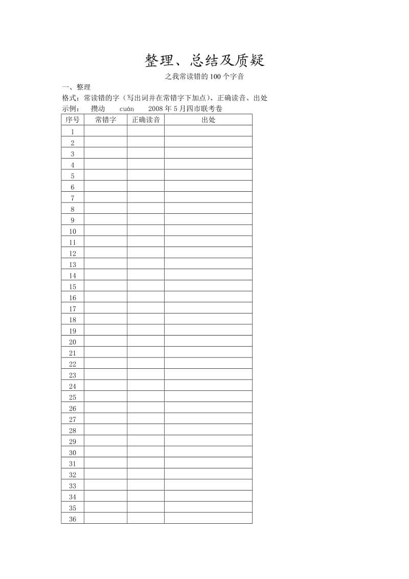 基础知识自主整理与总结表.doc_第1页