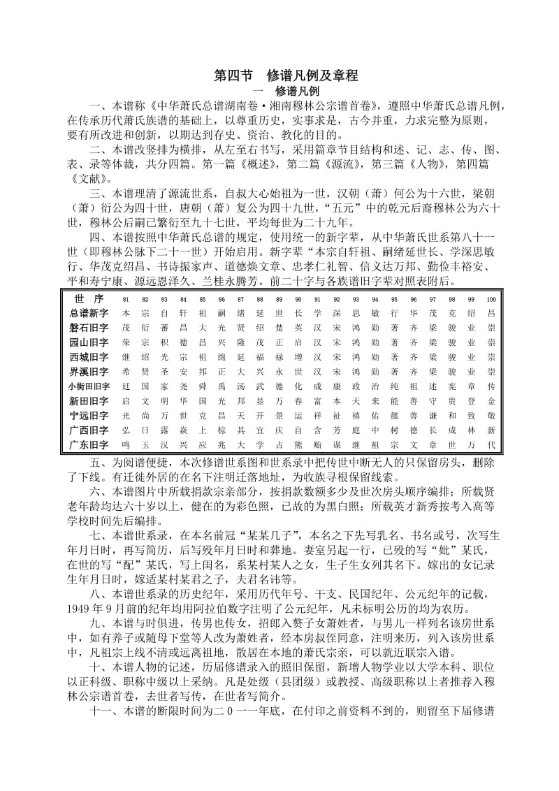 湘南萧氏穆林公宗谱首卷4第一篇第一章第四节修谱凡例及章程26.doc_第1页